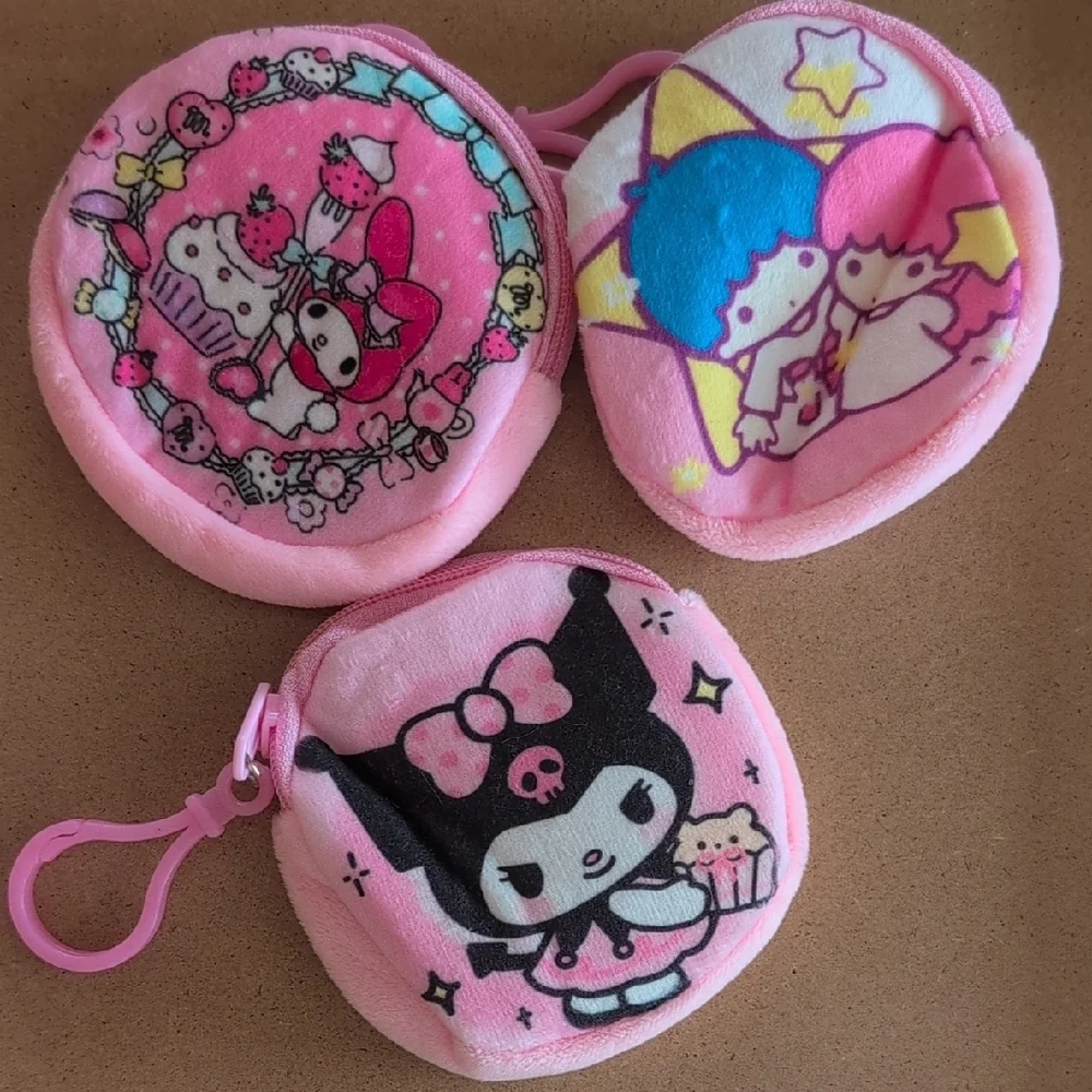 Adorable Pink Character Coin Pouches
